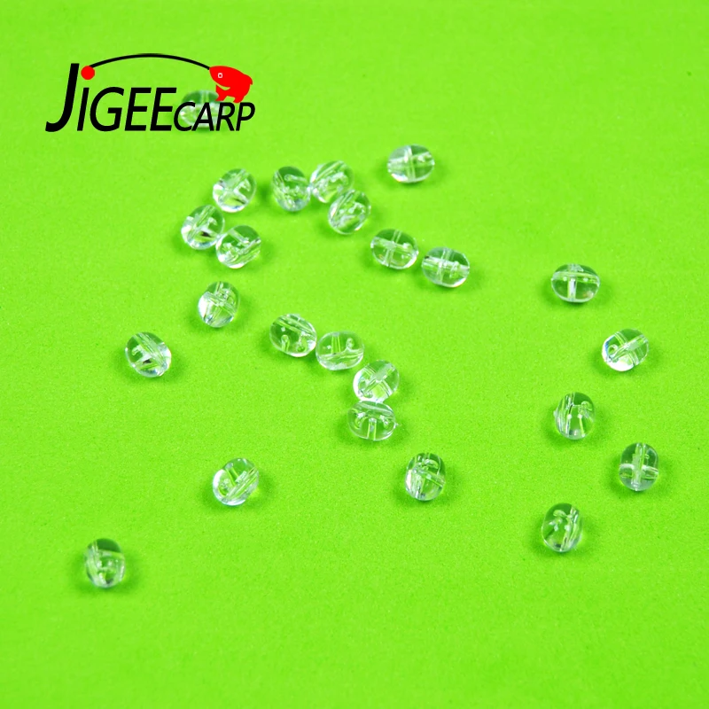 Jigeecarp 1000 Pcs di Pesca Alla Carpa Chiaro Ovale Croce Branelli Del Foro di Plastica Sabiki Rig 3 Modo Del Branello Ponticello di Collegamento