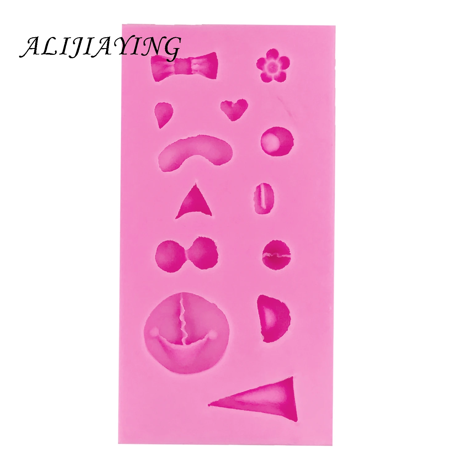 DIY Animal mouth eyes ears nose bow silicone mold cake fondant decorating tool polymer clay resin mould D1393