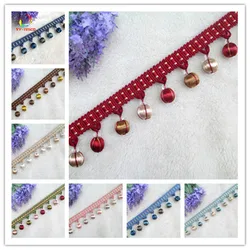 5 Yards Lace Tassel Fringe Cotton Ethnic 4.5cm Lace Curtain Trim Ribbon Sewing Latin Dress Stage DIY Garment Decorative