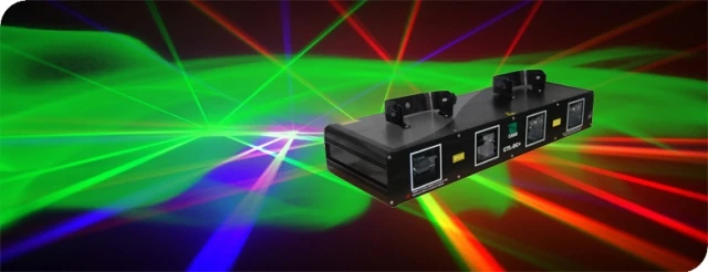 Hot sell Professional 4 Lens four color laser light laser show red green blue yellow RGBY color christmas laser projector