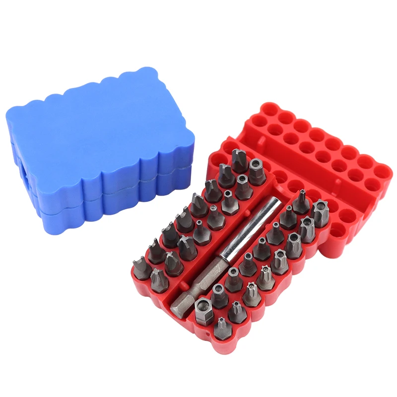 

33pcs Screwdriver Bits With Extension Bit Holder Phillips Torx Hex Star Bit Set Electric Screwdriver Tool Kit