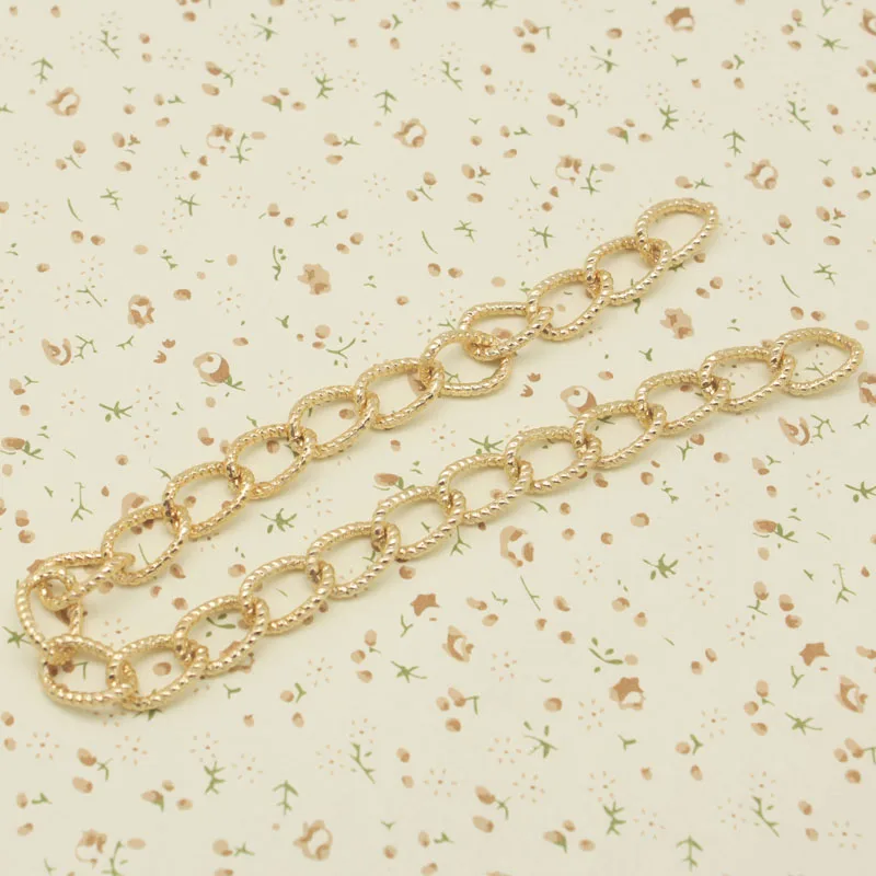 High Quality 3meters 10*14*2mm Gold Metal Aluminum Necklace Chain DIY Jewelry Findings Accessories Chains Wholesale PJ-05