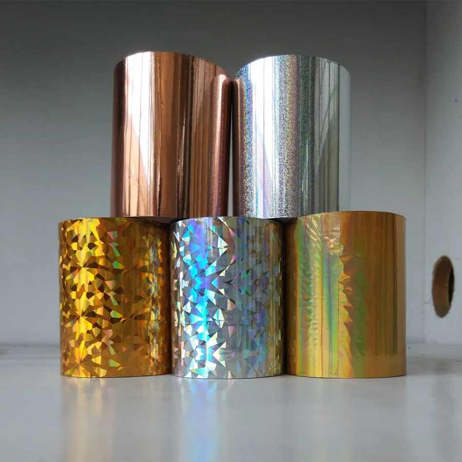 2 rolls Holographic foil Hot stamping foil hot press for fishing lure 8cm x120m heat stamping film good quality foil