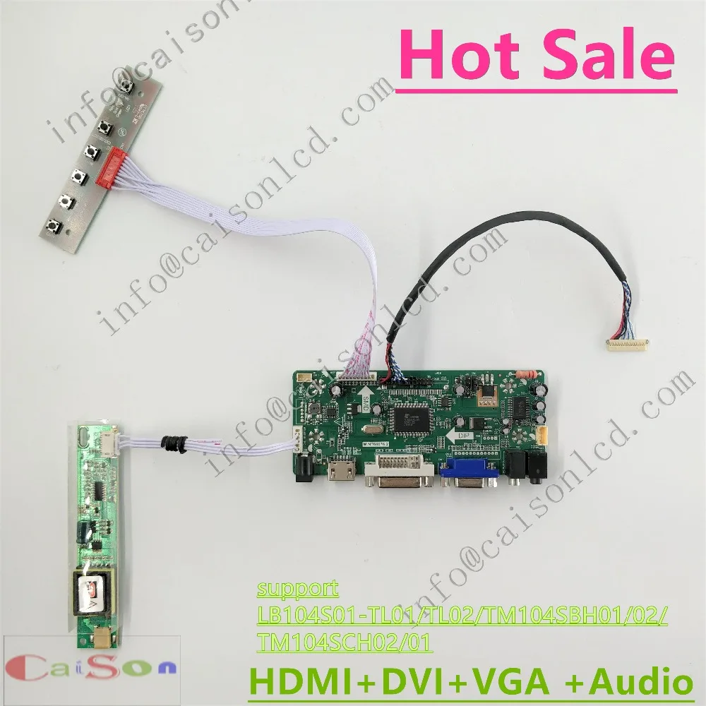 DVI-VGA-AUDIO-of LCD  main  board driver LB104S01-TL01/TL02/TM104SBH01/02/TM104SCH02