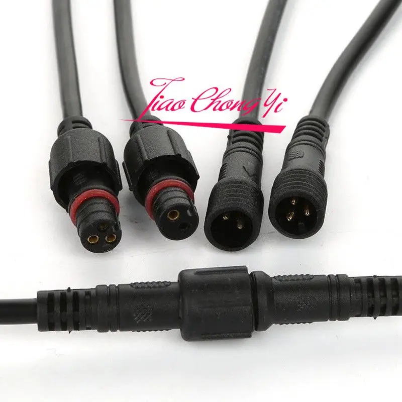 

2pin 3pin 4pin Waterproof connector with wire cable IP68 female& male 5pairs