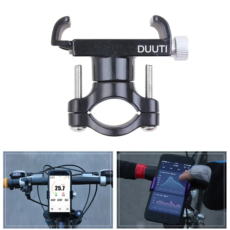 DUUTI Aluminum Alloy Mobile Phone Holder Stands for Motorcycle Bicycle Riding Portable Anti-shake Mountain Bike Phone Bracket