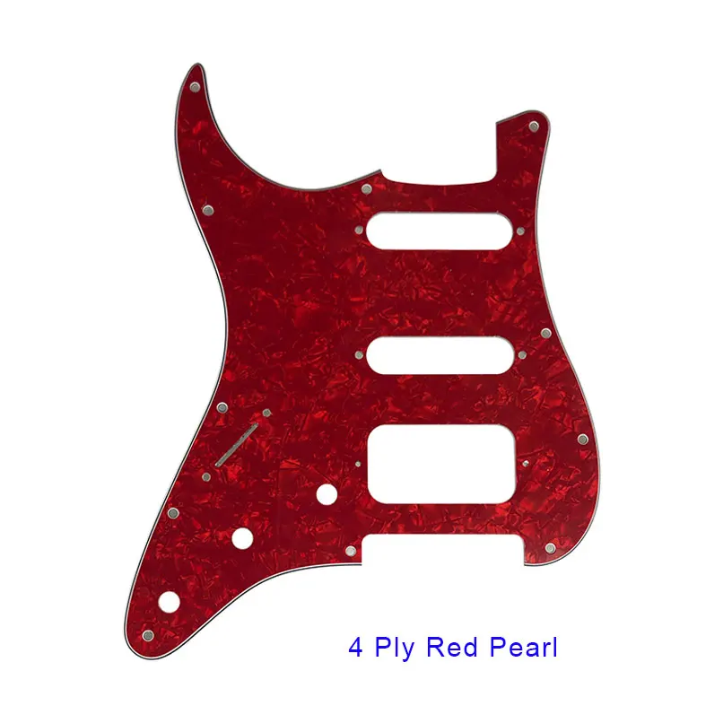 Pleroo Left Handed Pickguards 11 Screw Holes For Standard St Strat HSS Guitar Scratch Plate Guitar Parts 100% Brand New