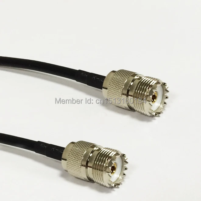 Modem baru Coaxial Pigtail UHF Perempuan Jack Connector Beralih UHF Perempuan Jack Konektor RG58 Kabel 50 CM 20 "Adapter