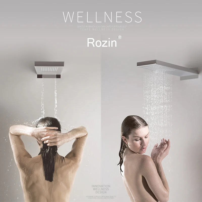 Lopus Duschsystem Roségold – Wandmontage Mit 12 Zoll Regendusche, Handbrause & Mischer (12 Inch)