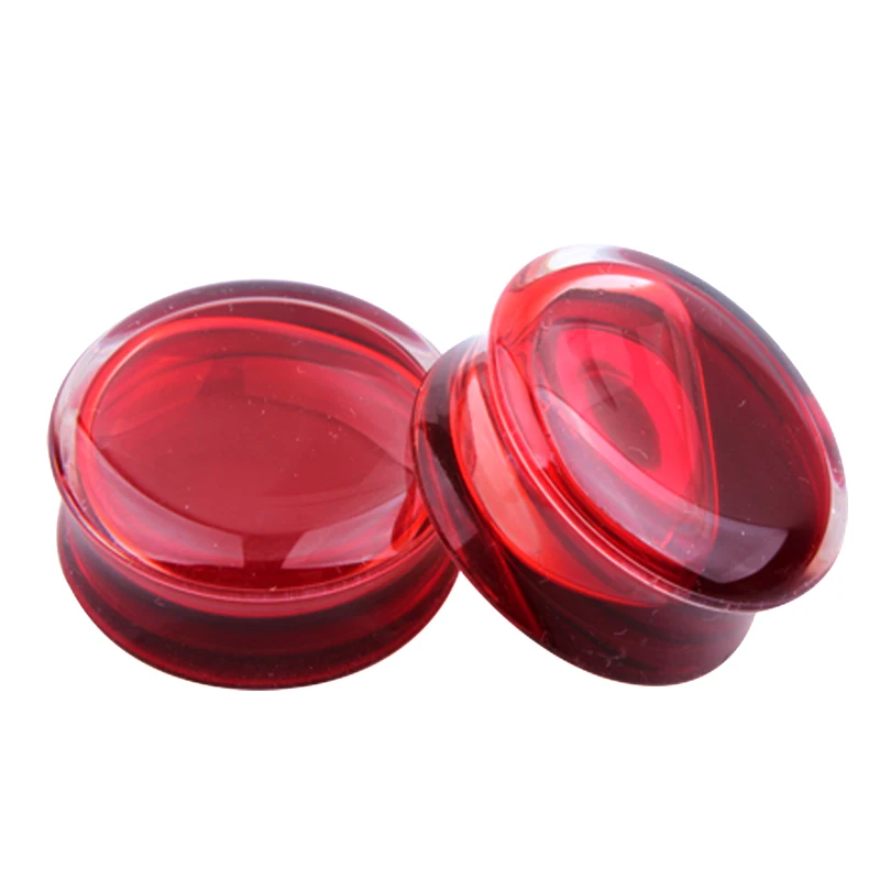 2pcs Red Liquid Acrylic Flesh Plugs and Tunnels Big Size 8-25mm Ear Gauges Ear Stretching Expander Piercing Oreja Body Jewelry