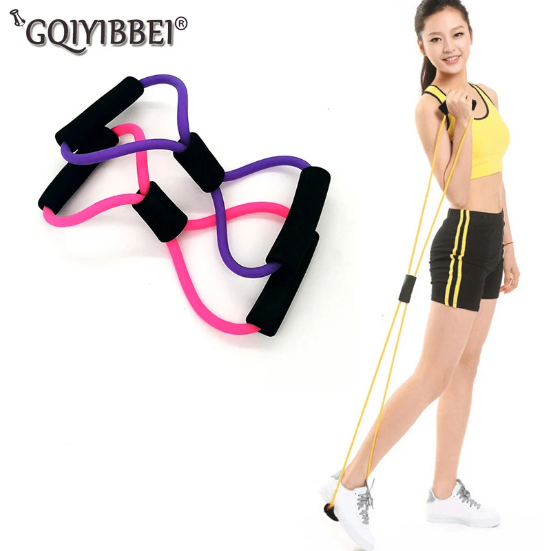 8 Word Chest Fitness Home Gym Rubber Loop Latex Resistance Exerciser Equipment Stretch Yoga Training Elastic Bands For Fitness