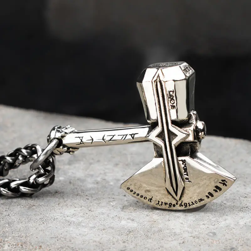 The   Stormbreaker necklace for men  hatchet stainless steel pendant   hippop street culture mygrillz