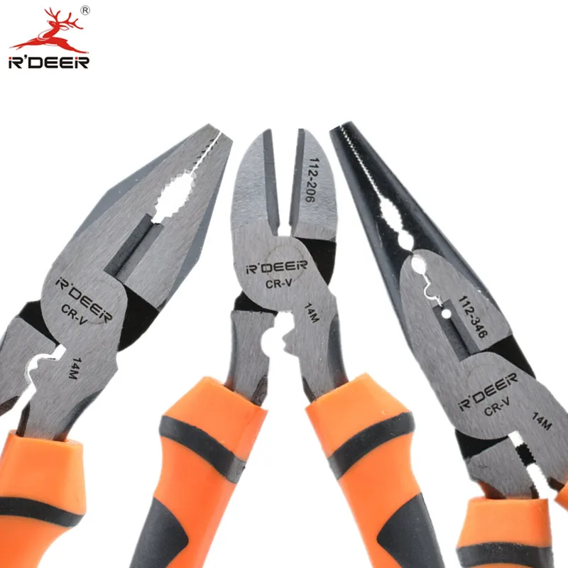 

RDEER 1PC Pliers 6"/150mm CRV Multitool Wire Stripper For Cutting Crimping Multi Functional Electrician Hand Tools