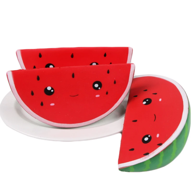 Jumbo Kawaii Wassermelone Squishy Simulierte Frucht Langsam steigendes Brot Duftendes Quetschspielzeug Stressabbau für Kinder Weihnachtsgeschenk – Detail 5