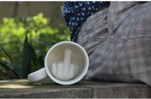 Funny White Middle Finger Mug #2