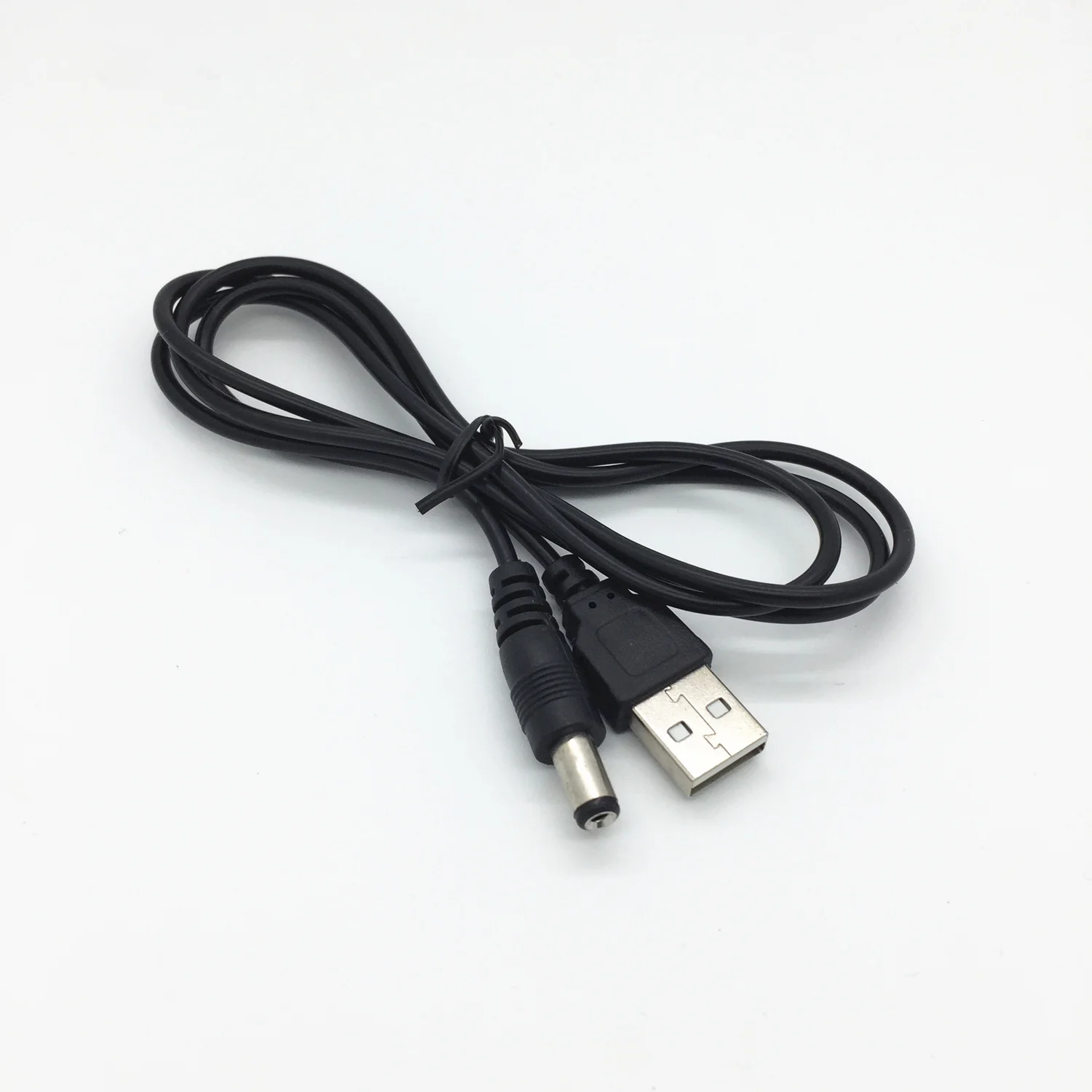  PC Laptop USB Male To 5V DC 5.5mm X 2.1mm Barrel Connector Power Cable Cord