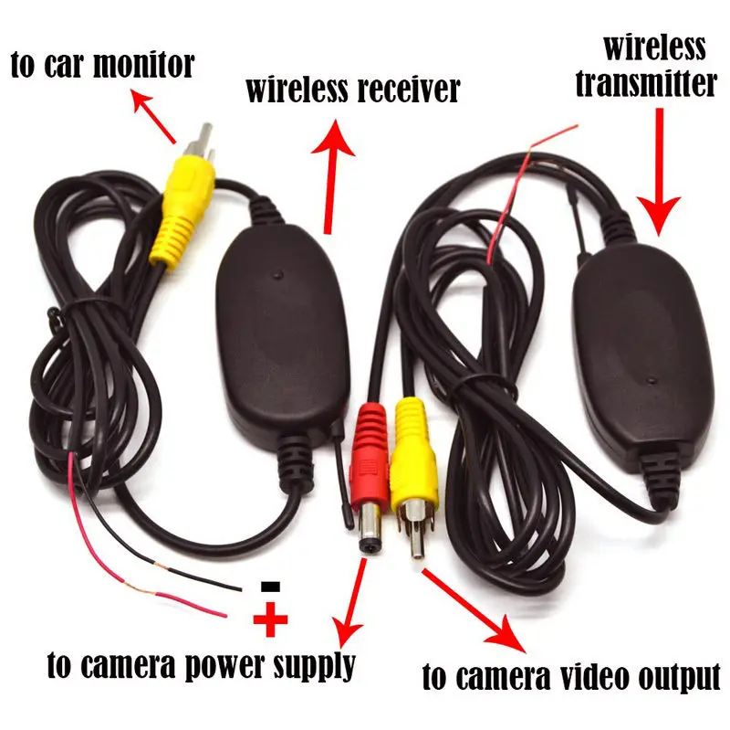 

Parking Car Wireless rear camera reverseCar DVD backup RCA Video 2.4 Ghz transmitter Receiver kit for Nissa Kia BMW Ford VW Opel