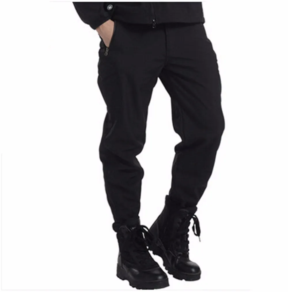 

Free Shipping TAD Shark Skin Waterproof Windproof Camouflage Pants Men Fleece Trousers Military Army Pant