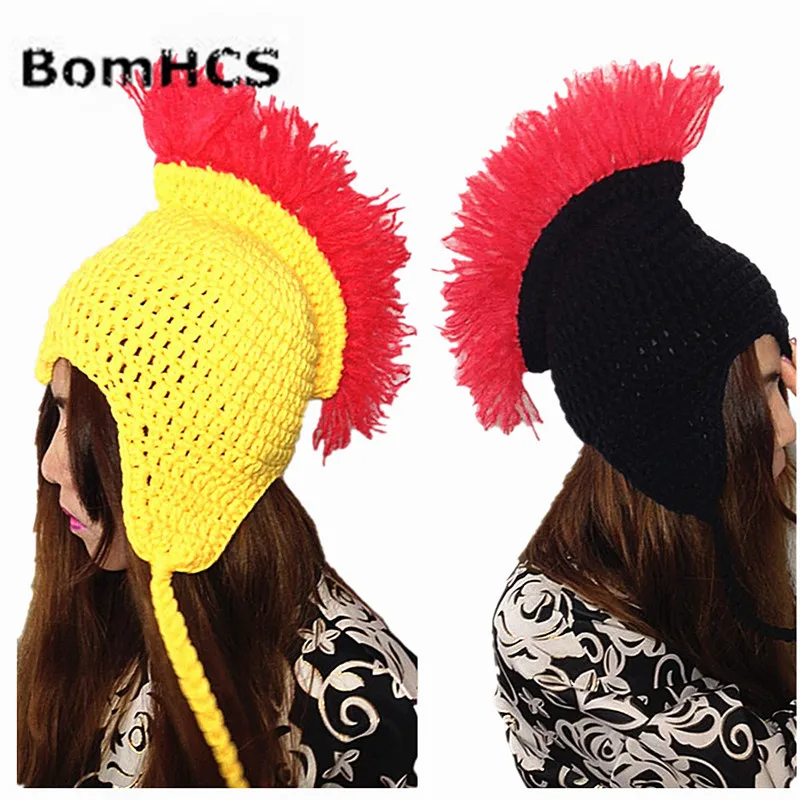 

BomHCS Cool Novelty Nepal Hippie Rock Beanie Handmade Knitted Hat Men's Winter Warm Cap Gift