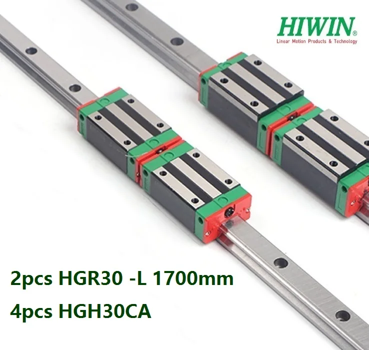 

2pcs 100% Original New Hiwin HGR30 -L 1700mm linear guide/rail + 4pcs HGH30CA linear narrow blocks for CNC router