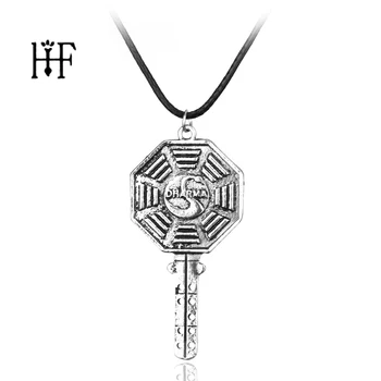 Collier pendentif vintage classique en forme de clé Perdu Le Cygne du Dharma Collier Symbole octogonal Corde Collier Collier 8 meilleures ventes pour collier Emma - No 5