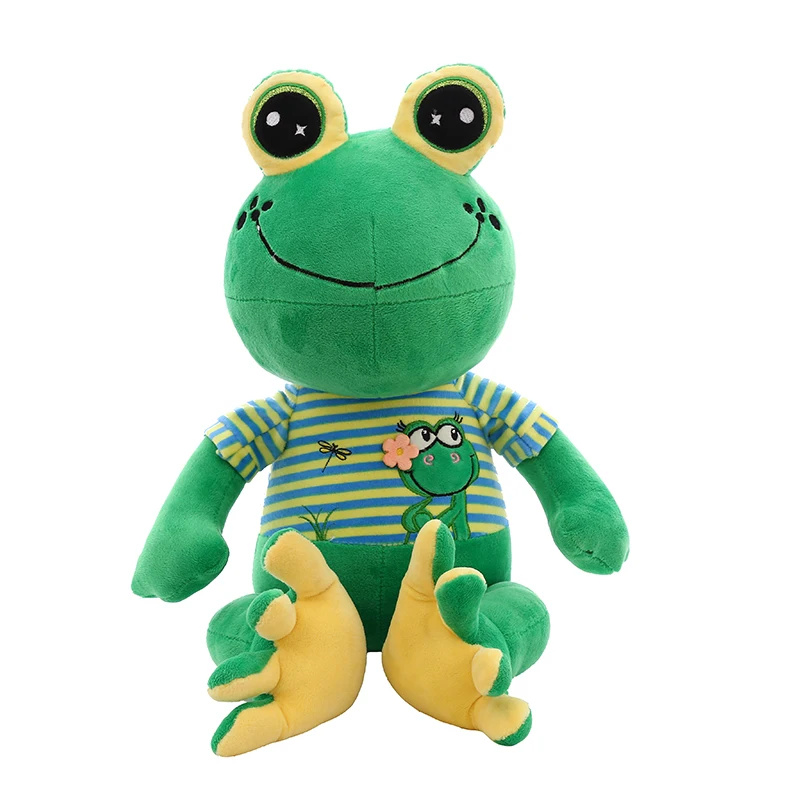 Dorimytrader Kawaii Cartoon Green Frog Plush Toy Giant Stuffed Soft Animal Play Doll Baby Present 90cm 100cm DY61316