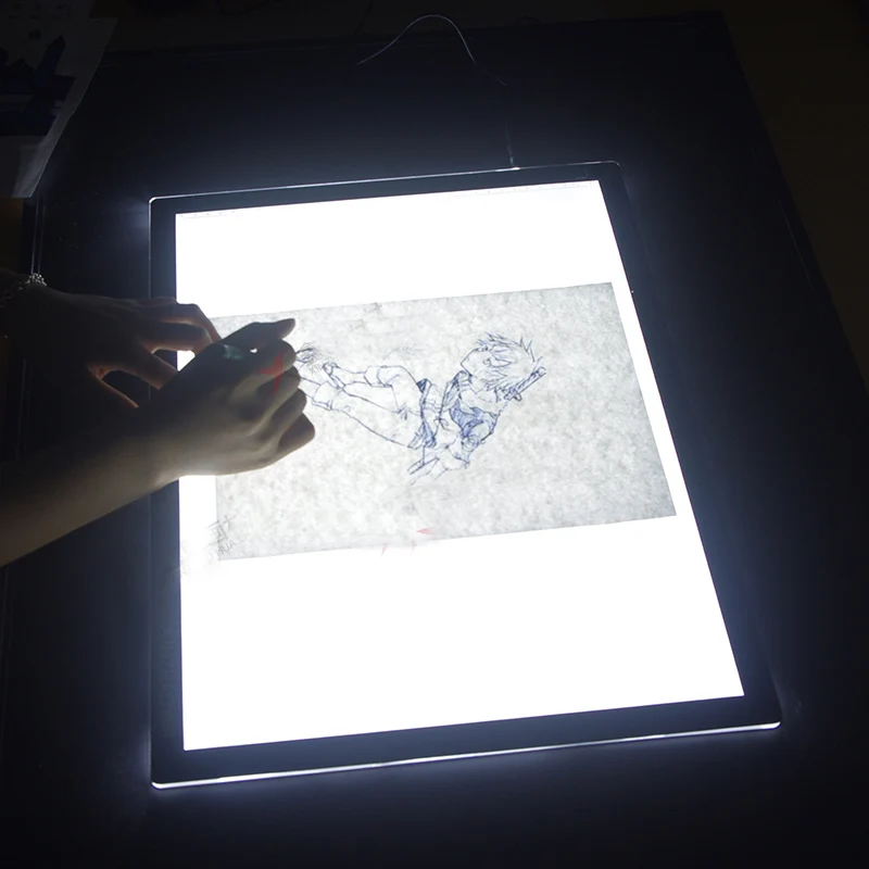 A4 Uper Slim and Bright LED Artcraft Tattoo Tracing Light Pad Light Box with USB Cable (Default as DC Port)