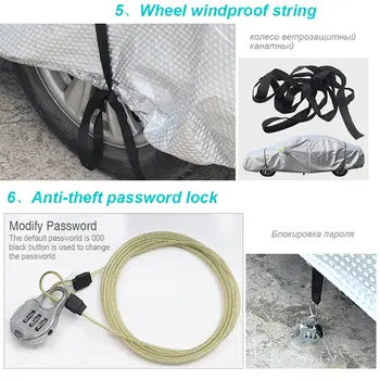 Buildremen2 加厚棉質汽車罩 防水防曬防雨防雪防冰雹防塵 汽車罩 適用於 MG 3 5 6 7 XPowe ZS ZT ZR 10 最佳銷售 汽車冰雹防護 - №2