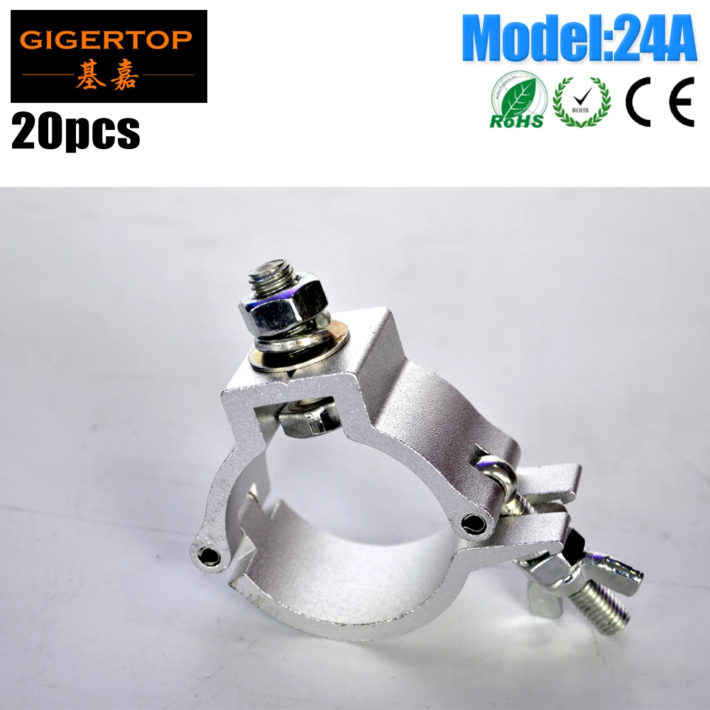 

Gigertop 20PCS 24A Aluminum Hanging Clamp for Led Par Light/Mini Led Moving Head Light for Truss 46-48mm Guangzhou Manufacturer