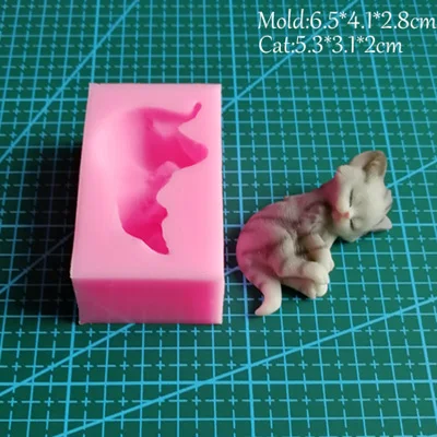 5 Styles NEW Cats Silicone Mold Chocolate Jelly Gumpaste Sugarcraft Cake Decorating Tool Fondant Mould C374