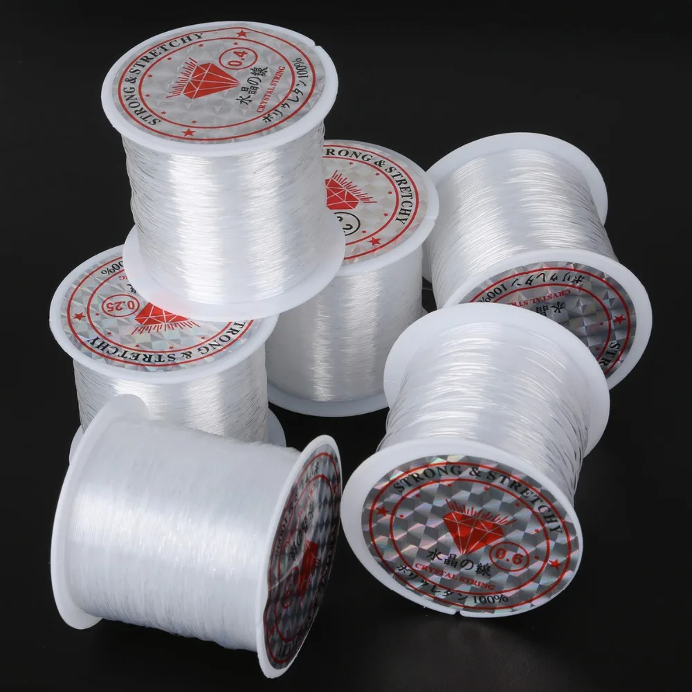 Size 0.2mm/0.25mm/0.3mm/0.35mm/0.4mm/0.45mm/0.5mm/0.6mm Non-Stretch Fish Line Wire Nylon String Beading Cord Thread For Jewelry