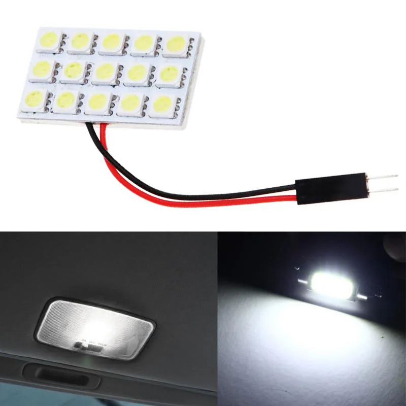 LED T105050 15 SMD w5w Festoon 31 36 39 41mm  WTS 6pcs Auto Pane lLed light singal 12V Car Reading lamp bulb 6000k for jetta 6