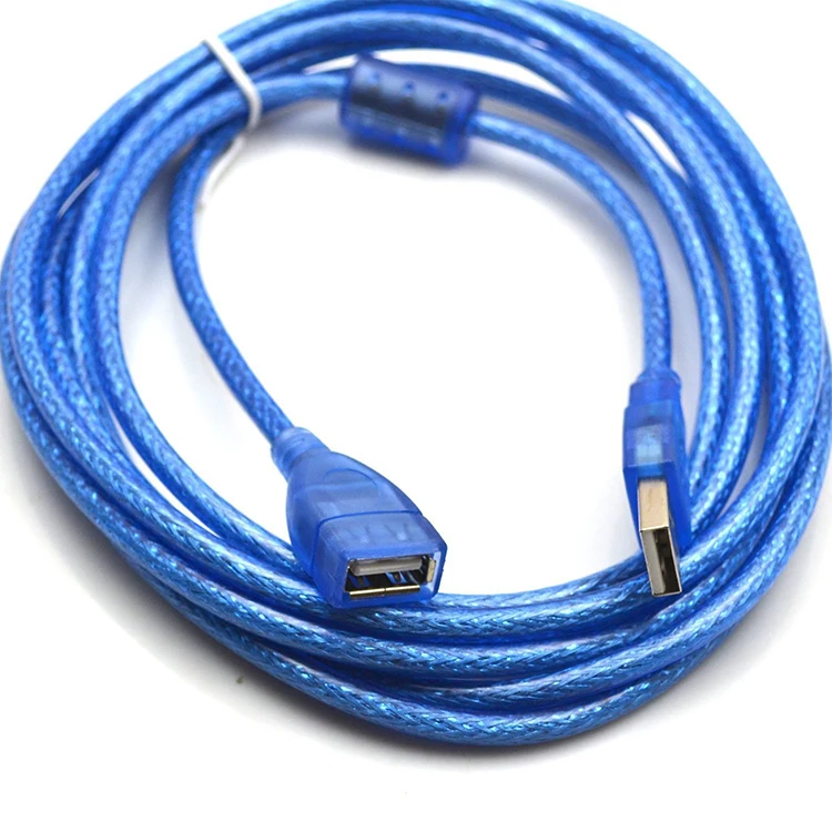 3 meter High Speed USB 2.0 480Mbps M/F male To female cable extension wire for Hub/keyboard/Mouse/headset - 1pcs-Blue