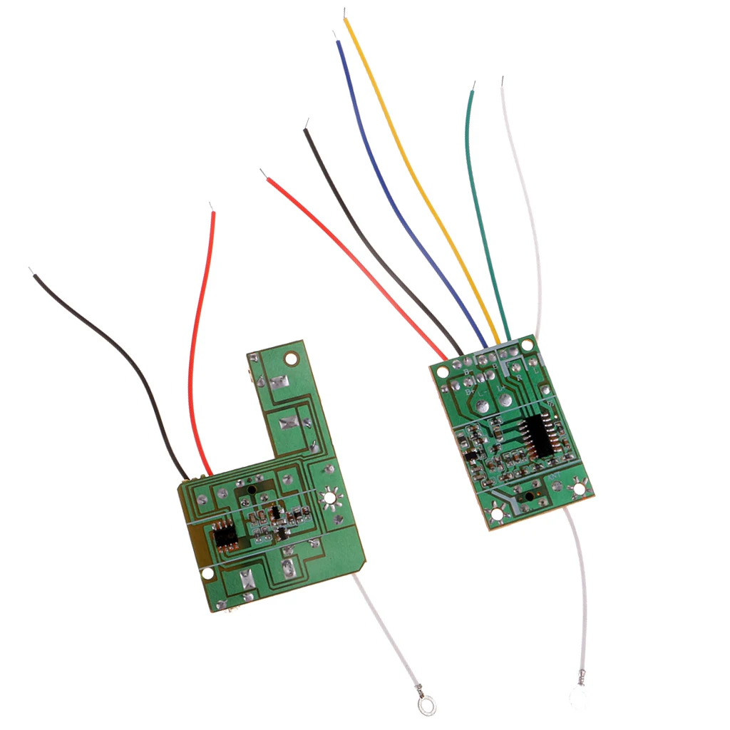 2 pezzi 4CH RC di Telecomando 40MHz Circuito PCB Scheda del Trasmettitore e Ricevitore Scheda di Sistema Radio per Auto RC parti di ricambio