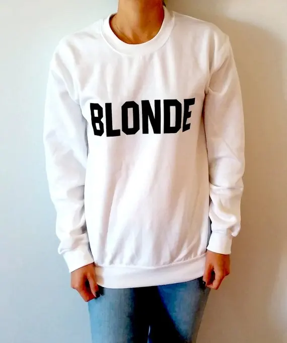 Sugarbaby Blonde Sweatshirt Unisex slogan women top cute womens gift to her teen jumper funny slogan crew neck for teen dropship