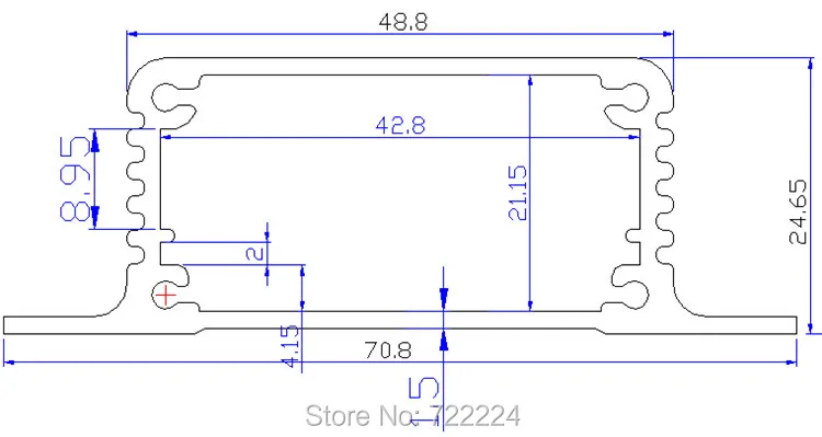 10 pcs/lot 71*25*80mm wall-mount electronic project integrated aluminum box Housing DIY PCB shell power amplifer junction case