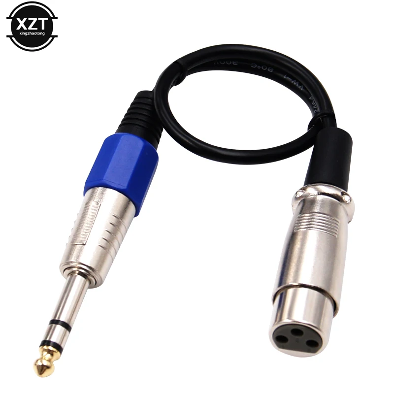 1 Máy Tính Mới Nhất 3 Pin XLR Cáp Âm Thanh Nữ Sang 1/4 "6.35Mm Cắm Micro Stereo Adapter dây Cáp Dành Cho Đàn Guitar