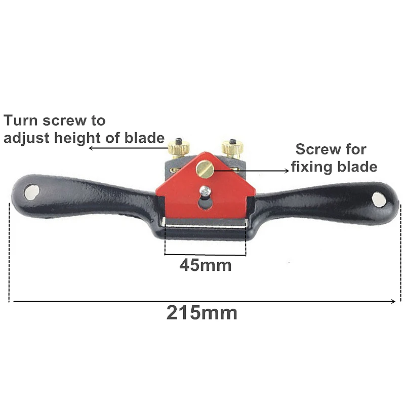 Pialla manuale regolabile per la lavorazione del legno 9 "/215mm pialla a vite per rasatura del legno tagliente per utensili manuali da carpentiere