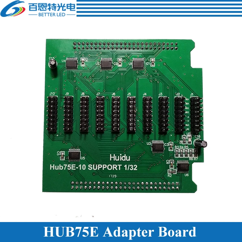 

Full Color LED display Conversion Card Hub75E Adapter board Support 1/2, 1/4, 1/8, 1/16, 1/32 Scan