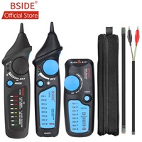 BSIDE NEW Cable Tracker RJ45 RJ11 Telephone Wire Network LAN TV Electric Line Finder Tester + AVD06 Dual Mode Voltage Tester