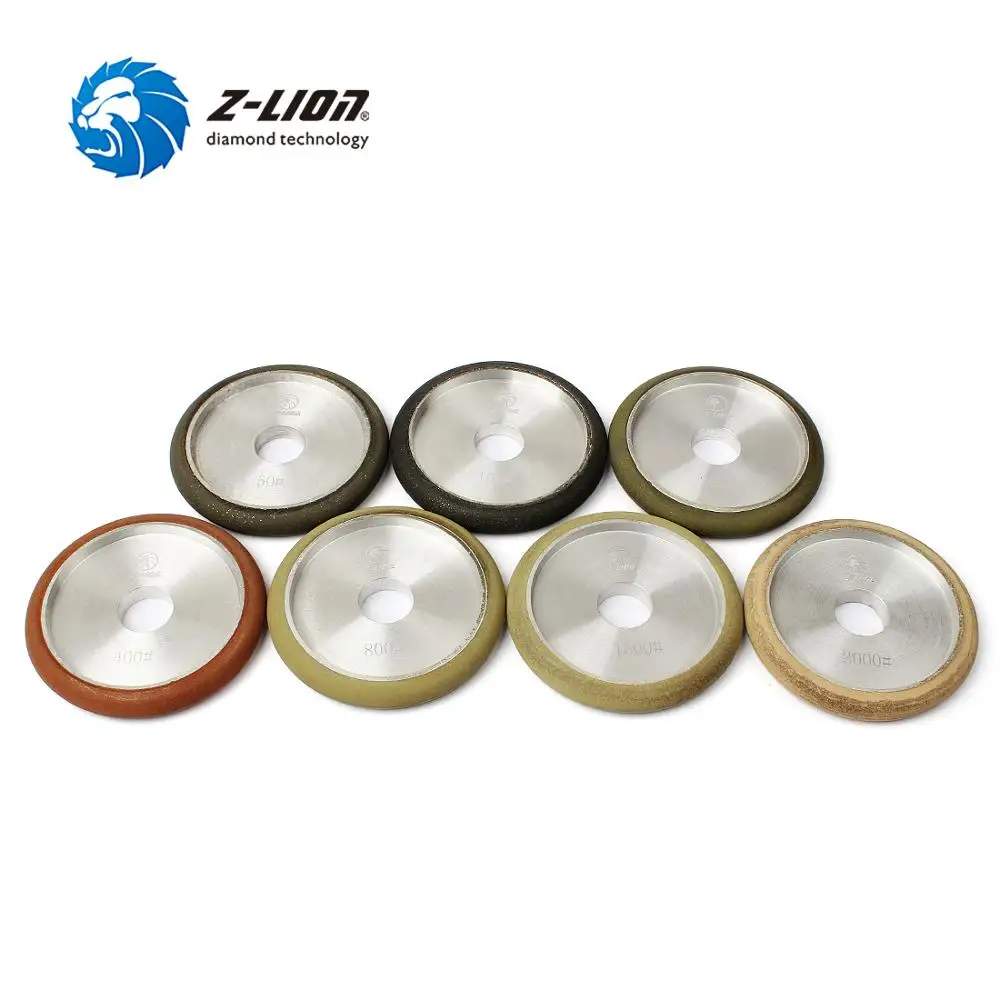 Z-LION Diamond Fluting Wheels Resin Bond 14mm Thickness R7 Type Flutes Wheel For Granite Marble Grinding Tools Grit 50-3000