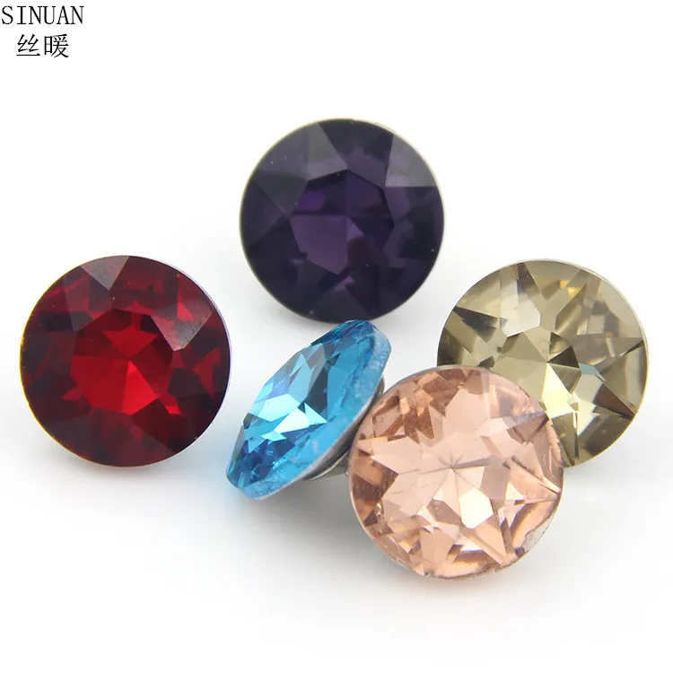 

Женские пуговицы для одежды, пуговицы из окрашенного стекла, пуговицы с хвостовиком, Швейные аксессуары для одежды, аппликация, 100 шт.