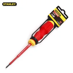 Stanley 1pcs VDE 1000V insulated slotted screwdriver 3mm 4mm 5.5mm 6.5mm 8mm 10mm mini long big 1000 volt  electrician hand tool