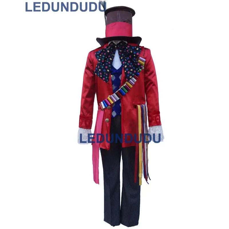 

Movie Red Cosplay Costume Men Cos Uniform Hat Full Set for Halloween Carnival Party Cosplay Clothes