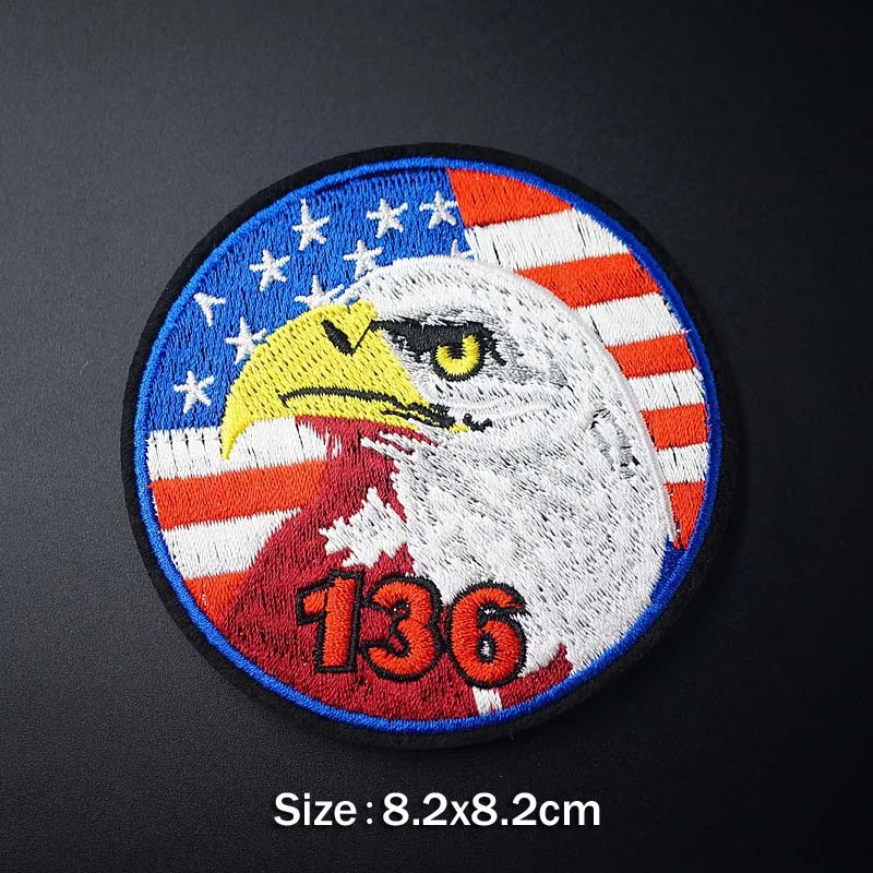 DIY Badges Patch Jeans Bag Hat Clothes Apparel Sewing Decoration Applique Bagde Patches Accessories Eagle Tiger Fox Mushroom