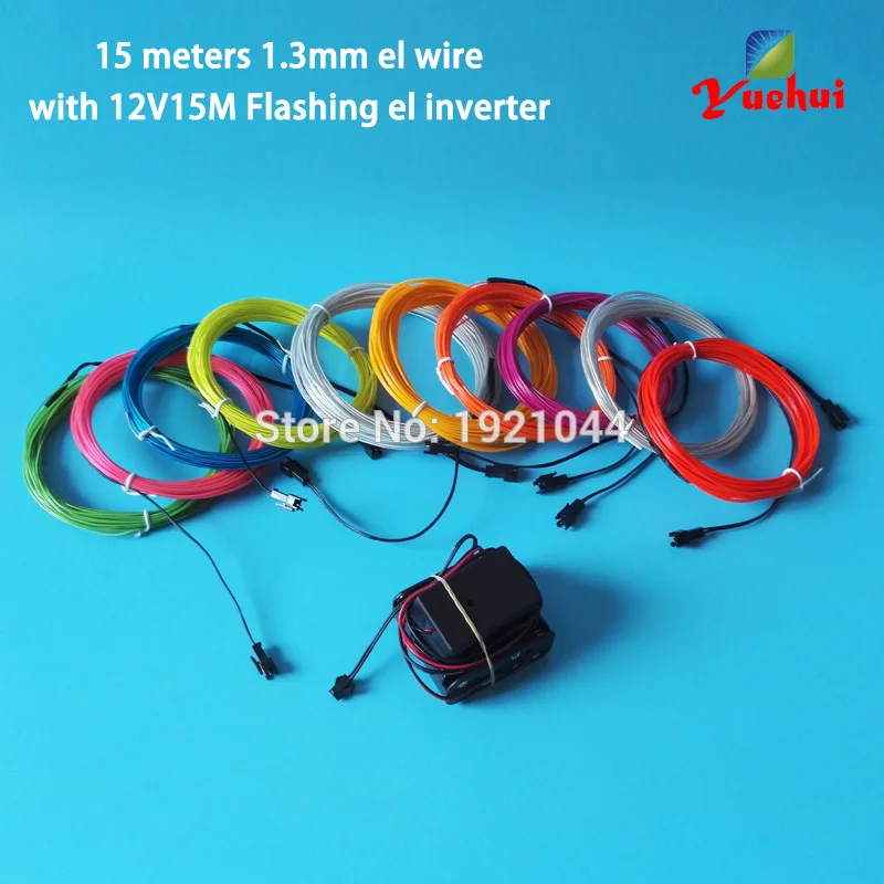 

Flexible LED Neon Light Cable Tube for House Party Decoration, Flashing, EL Wire, Glowing, 10 Colors Choice, DC 12V, 15m