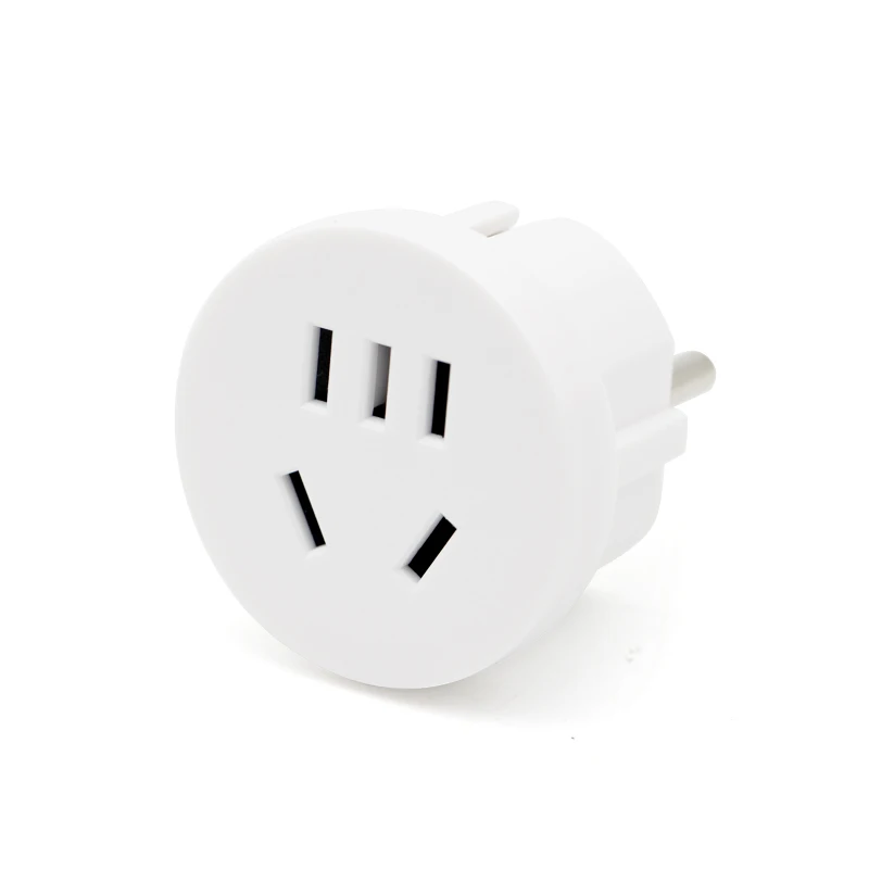 Round Pin Socket AU US To EU Plug USA Europe Travel Wall AC Power Plug Charger Outlet Adapter Converter Electronic Charging