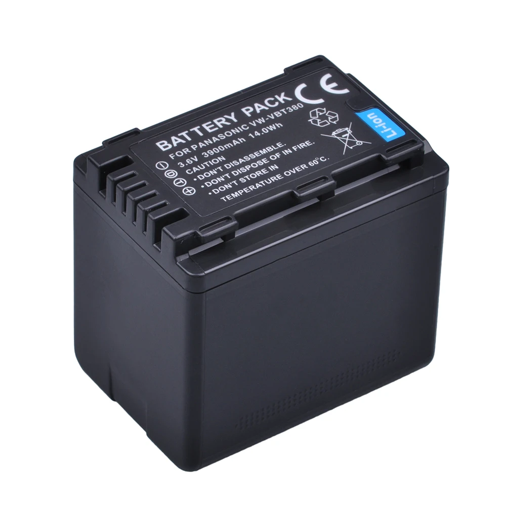 1pcs 3.6V 3900mAh VW-VBT380 VW VBT380 VWVBT380 VW-VBT190 Battery for Panasonic HC-V770 HC-V800 HC-V380 HC-V260 HC-V380GK Battery