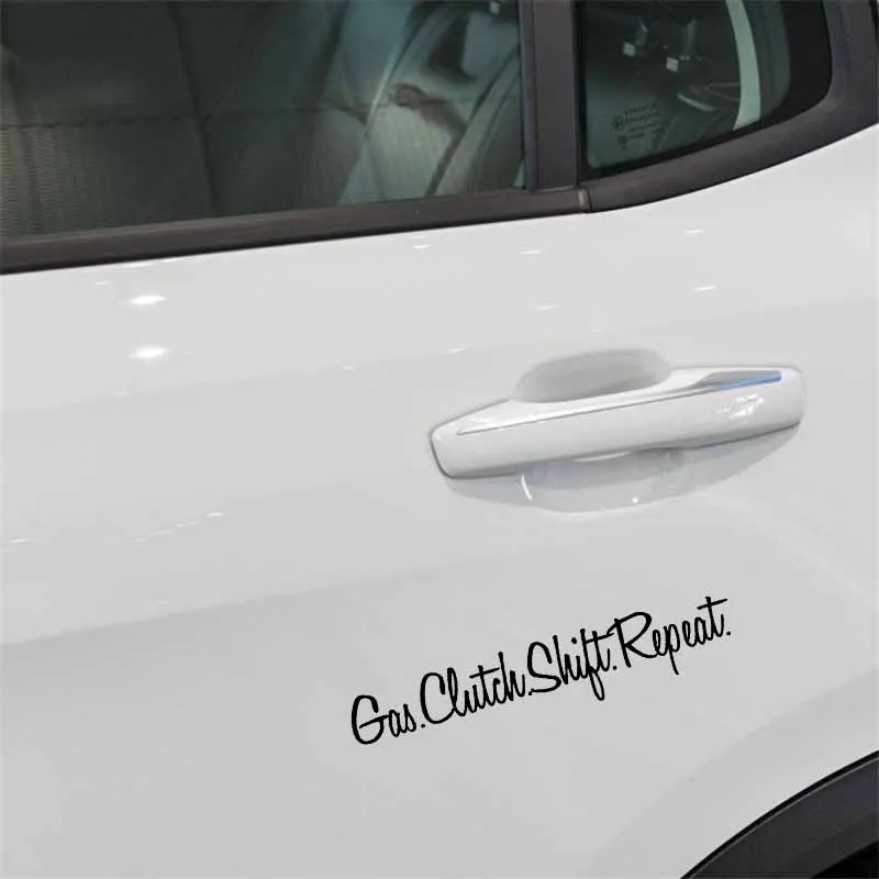 20CM*4.1CM Gas Clutch Shift Repeat Fashion Personality Car Sticker Vinyl Decals Classic Creative Car Styling