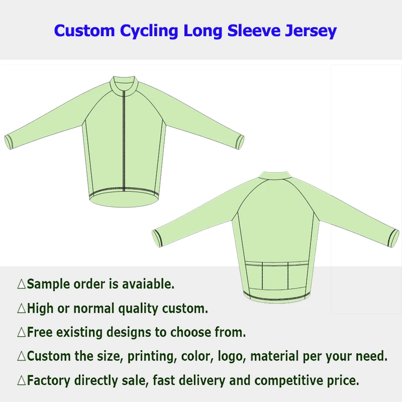 Factory OEM ODM Custom long sleeve summer spring bicycle shirts jersey MTB bike racing cycling training clothing maillot